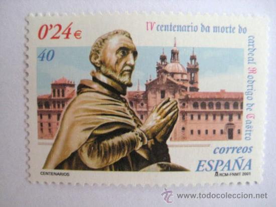 Timbres: CON DOBLE VALOR FACIAL. PESETAS-EUROS. CARDENAL RODRIGO DE CASTRO.2001  ENVIO GRATIS&iexcl;&iexcl;
