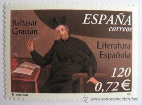 Briefmarken: CON DOBLE VALOR FACIAL. PESETAS-EUROS. BALTASAR GRACIAN .2001  ENVIO GRATIS&iexcl;&iexcl;