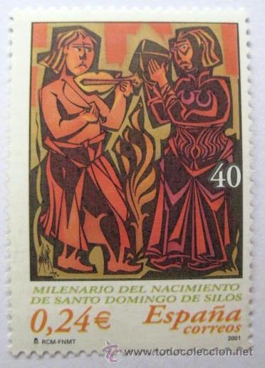 Briefmarken: CON DOBLE VALOR FACIAL. PESETAS-EUROS. SANTO DOMINGO DE SILOS .2001  ENVIO GRATIS&iexcl;&iexcl;