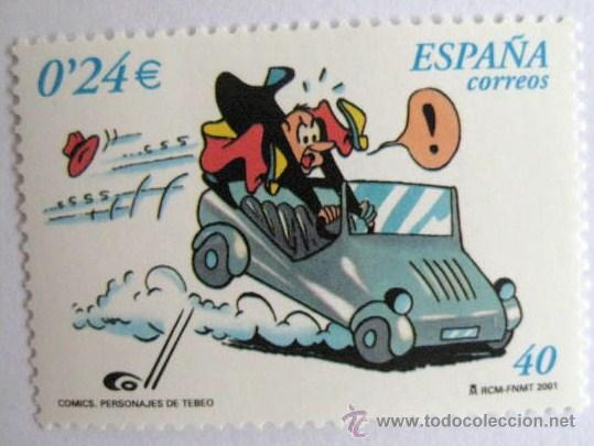 Briefmarken: CON DOBLE VALOR FACIAL. PESETAS-EUROS. PERSONAJES TEBEO. .2001  ENVIO GRATIS&iexcl;&iexcl;