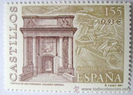 Briefmarken: CON DOBLE VALOR FACIAL. PESETAS-EUROS. CASTILLO SAN FERNANDO FIGUERAS 2001  ENVIO GRATIS&iexcl;&iexcl;
