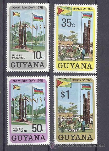 Sellos: GUAYANA, 1975- DIA DE NAMIBIA - Foto 1
