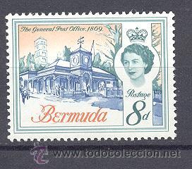 Selos: BERMUDAS- 1962- ARQUITECTURA - NUEVOS CON GOMA