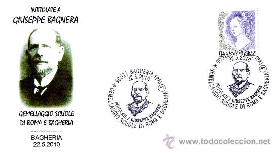 Sellos: CIENCIA - MATEMATICO GIUSEPPE BAGNERA. Bagheria 2010 - Foto 1