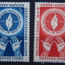 Sellos: ONU NACIONES UNIDAS NEW YORK YVERT: 21-22 AÑO 1953 .........NU-06. Lote 26533347