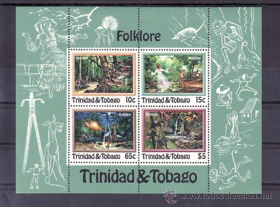 Sellos: trinidad & tobago hb 35 sin charnela, folklore, - Foto 1