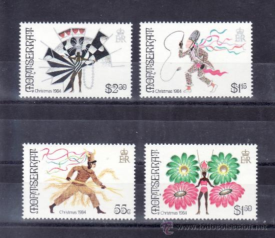 Sellos: montserrat  558/61 sin charnela, carnaval, navidad, - Foto 1