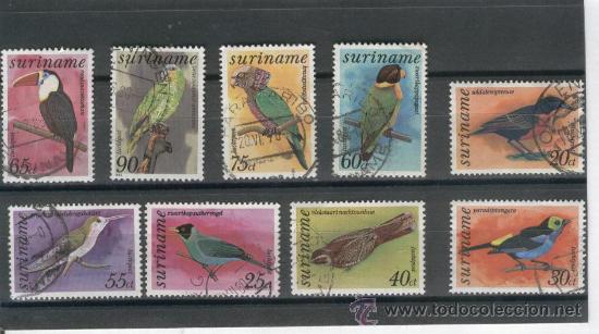 Stamps: SELLOS. SURINAME. PAISES RAROS. PAJAROS. OFERTA.