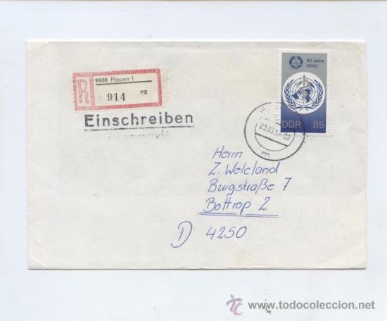 Francobolli: MEDICINA. ALEMANIA DEMOCRATICA. 40 ANIV. OMS
