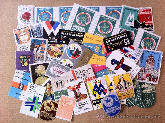 Francobolli: Lote de 44 sellos de Ferias Internacionales, la mayor&iacute;a diferentes. Algunos muy antiguos