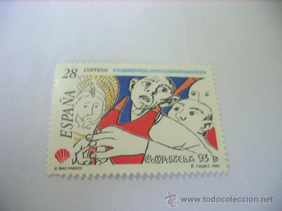 Sellos: EDIFIL 3256 - COMPOSTELA 1993 28 PTAS NUEVO - Foto 1