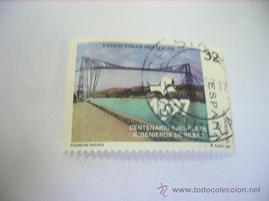 Stamps: EDIFIL 3479 - ESTRUCTURAS METALICAS CENTENARIO ESCUELA DE INGENIEROS DE BILBAO 32 PTAS 1997 CIRCULAD
