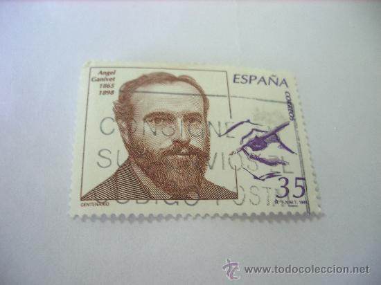 Stamps: EDIFIL 3586 - ANGEL GANIVET CENTENARIO 1998 - 35 PTAS CIRCULADO