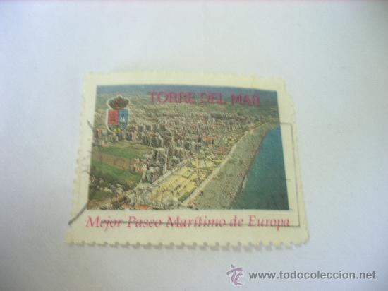 Stamps: SELLO TORRE DEL MAR MEJOR PASEO MARITIMO DE EUROPA CIRCULADO SIN VALOR FACIAL