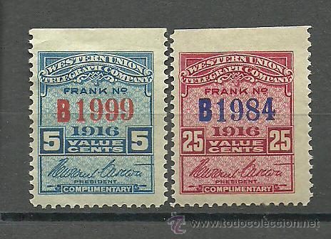 Briefmarken: 0324 Sellos Fiscales de la WESTERN UNION