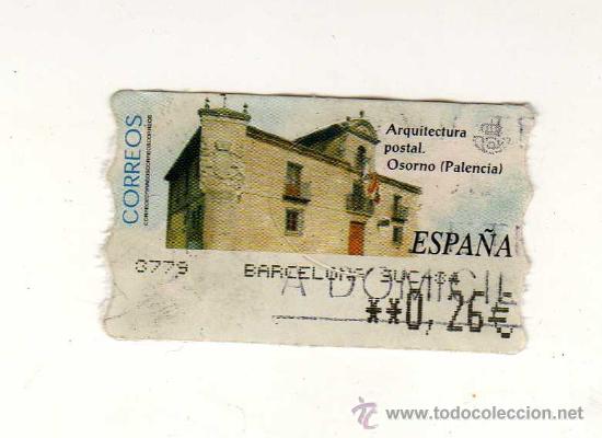 Sellos: ESPAÑA: SELLO USADO DE VALOR VARIABLE DEDICADO A LA ARQUITECTURA POSTAL · osorno (palencia)