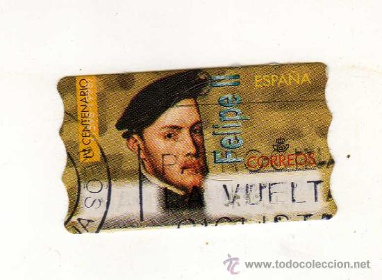Sellos: ESPA&Ntilde;A: SELLO USADO DE VALOR VARIABLE DEDICADO AL 4&ordm; CENTENARIO DE FELIPE II - Foto 1