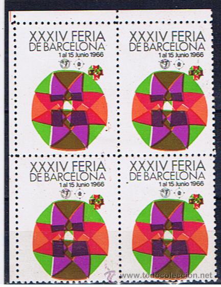 Sellos: feria de barcelona 1966 bloque the 4 - Foto 1