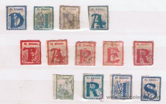Timbres: sellos cupon almacenes el enano 13 ejemplares