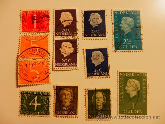 Sellos: 12 sellos de Nederland , antiguos - Foto 1