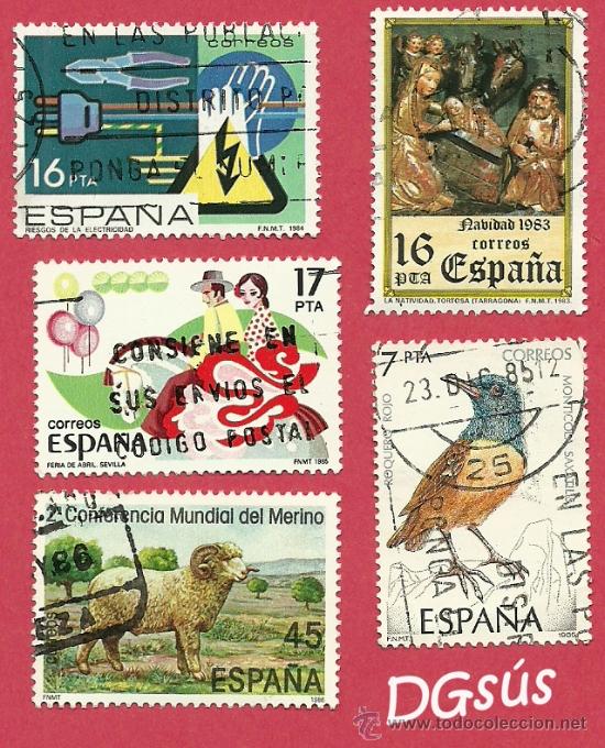 Sellos: Lote 5 sellos usados. - Foto 1