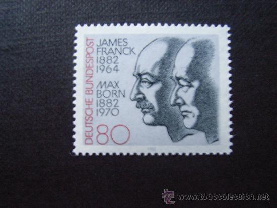 Briefmarken: PREMIO NOBEL ALEMANIA FED. N&ordm; YVERT  979***A&Ntilde;O 1982.CENT NACIM. PREM. NOBEL FISICA M.BORN Y J.FRANCK