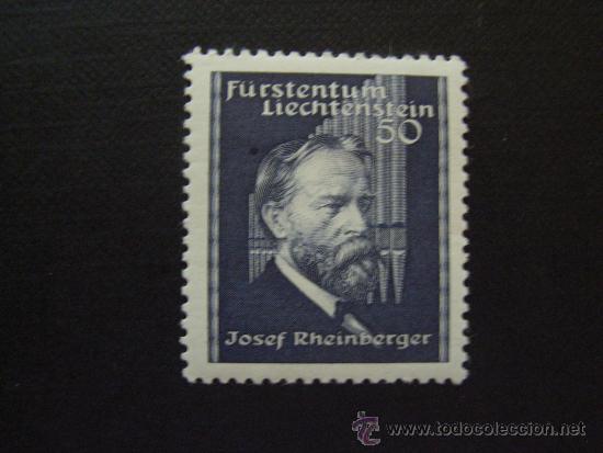 Francobolli: INSTRUMENTOS MUSICAL. ORGANO.LIECHTENSTEIN N&ordm; YVERT 152 A**A&Ntilde;O 1938.J.RHEINBERGER,SELLO CON CHARNELA