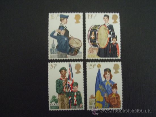 Sellos: SCOUTS.GRAN BRETA&Ntilde;A N&ordm; YVERT 1039/2*** A&Ntilde;O 1982. 75 ANIV.SCOUTS Y 125 ANIV. NACIM. LORD BADEN-POWELL