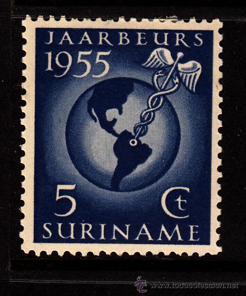 Sellos: SURINAM 315* - A&Ntilde;O 1955 - FERIA COMERCIAL DE PARAMARIBO - Foto 1