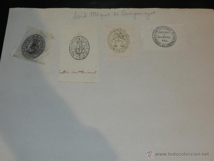 Francobolli: SANT MIQUEL DE CAMPMAJOR - 4  TAMPONES S.XIX, SELLOS DE AYUNTAMIENTO Y INSTITUCIONES