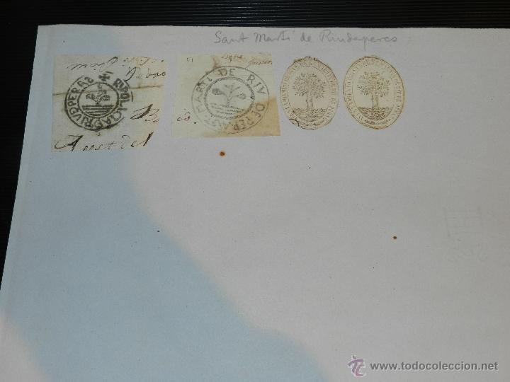 Francobolli: SANT MARTI DE RIUDAPERES - 4  TAMPONES S.XIX, SELLOS DE AYUNTAMIENTO Y INSTITUCIONES