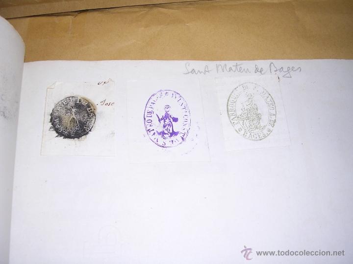 Sellos: SANT MATEU DE BAGES - 3 SELLOS TAMPONES ,AYUNTAMIENTO , INSTITUCIONES S. XIX
