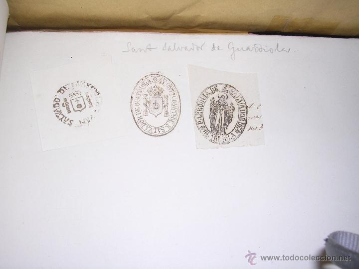 Sellos: SANT SALVADOR DE GUARDIOLA - 3 SELLOS TAMPONES AYUNTAMIENTO INSTITUCIONES S. XIX
