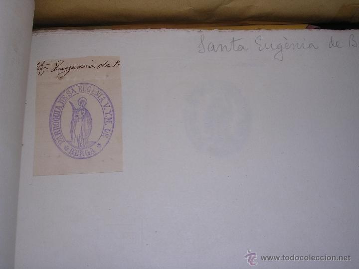 Sellos: SANTA EUGENIA DE BERGA  SELLO TAMPON INSTITUCION S. XIX