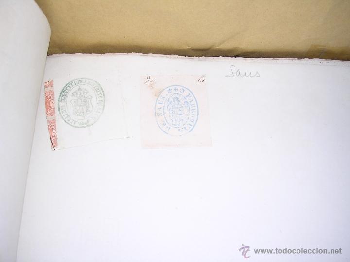 Sellos: SAUS - 2 SELLOS TAMPONES , AYUNTAMIENTO , INSTITUCIONES S. XIX
