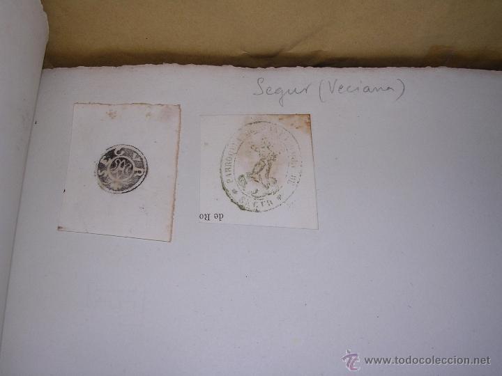 Sellos: SEGUR ( VECIANA ) 2 SELLOS TAMPONES AYUNTAMIENTO , INSTITUCIONES - S. XIX