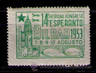 Sellos: VI&Ntilde;ETA DEL 14 KONGRESO DE ESPERANTO EN BILBAO 1953