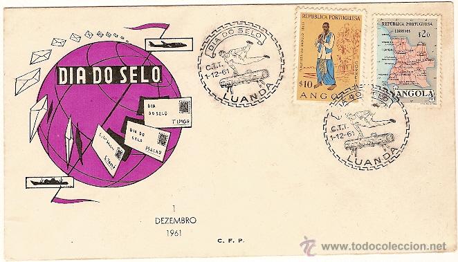 Sellos: Angola FDC Dia do Selo, Luanda 1961 (1) - Foto 1