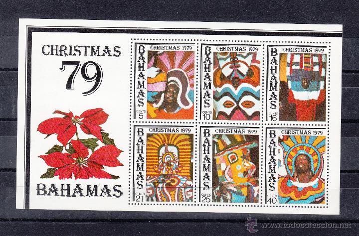 Sellos: bahamas hb 29 sin charnela, navidad, - Foto 1