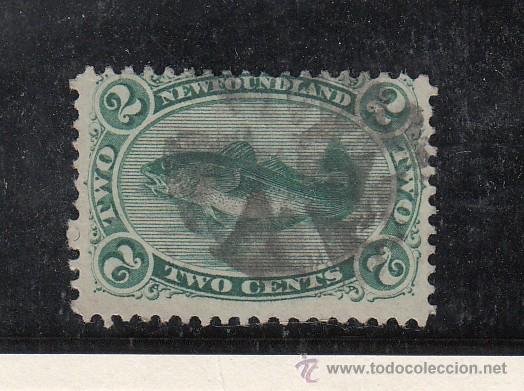 Sellos: terranova .21 usada, fauna, bacalao, - Foto 1