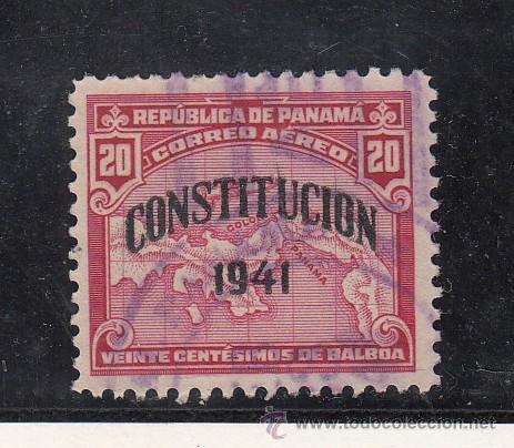 Sellos: panama a  63 usada, sobrecargado constitucion 1941 - Foto 1