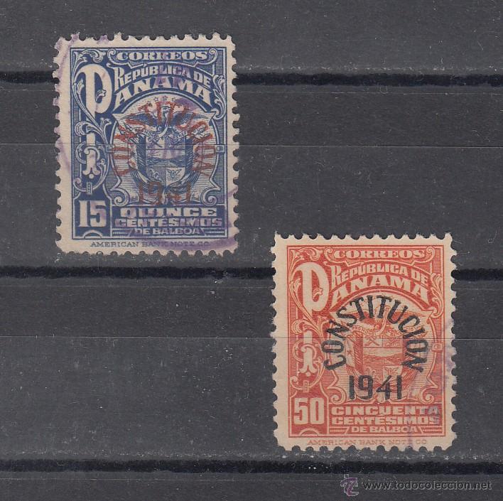 Sellos: panama  228F/8G usada, sobrecargado constitucion 1941 - Foto 1
