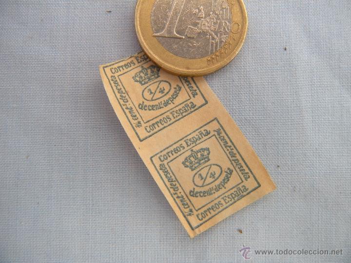Timbres: LOTE DE 2 SELLOS DE CORREOS 1/4 DE C&Eacute;NTIMO DE PESETA