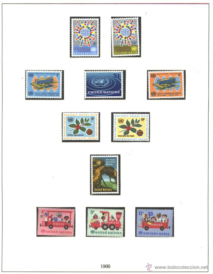 Sellos: NACIONES UNIDAS 1966 - NUEVOS - Foto 1