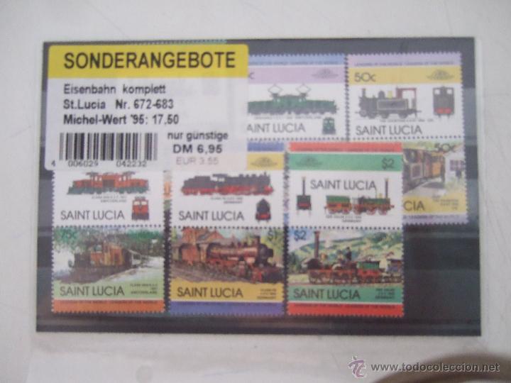 Sellos: SELLOS DE TRENES SAINT LUCIA. - Foto 1