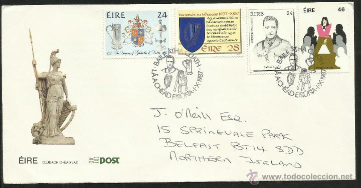 Sellos: IRLANDA EIRE 1987 SOBRE PRIMER DIA CIRCULACION - FDC - Foto 1