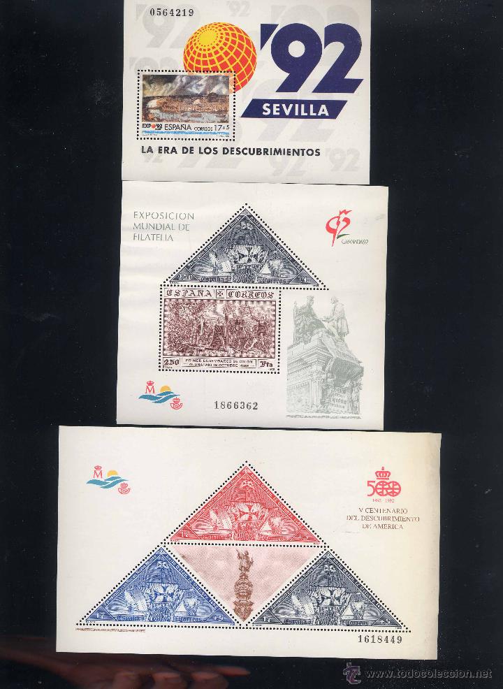 Timbres: 1992 EXPOSICI&Oacute;N MUNDIAL DE FILATELIA