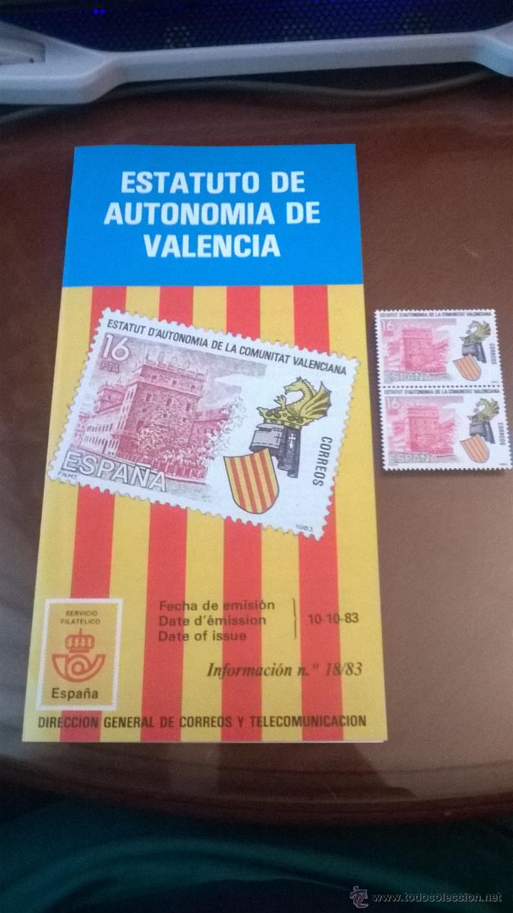 Sellos: SELLOS DEL ESTATUTO DE AUTONOMIA DE VALENCIA - Foto 1
