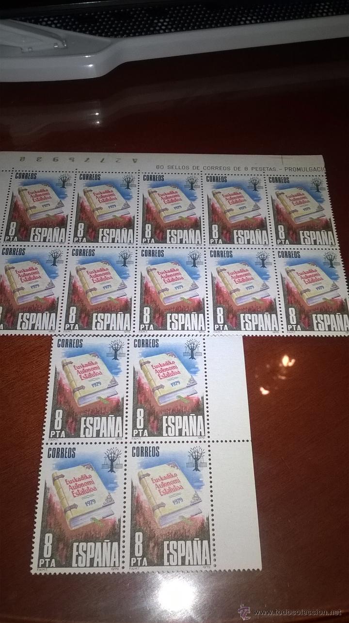 Sellos: SELLOS EUSKADIKO AUTONOMI ESTATUTOA 1979 - Foto 3