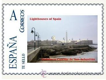 Stamps: TU SELLO ESPA&Ntilde;A-FAROS DE ANDALUCIA-Castillo de San Sebastian